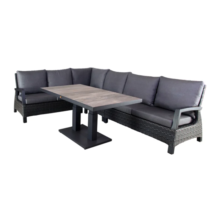 Oosterik home Dining hoekset West Haven Midnight Grey 85 x 140 cm - grijs