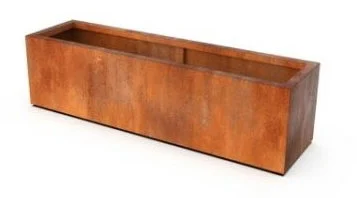 Geroba Artesa Rechthoekige plantenbakken Cortenstaal 1500 x 300 x 800 mm - oranje